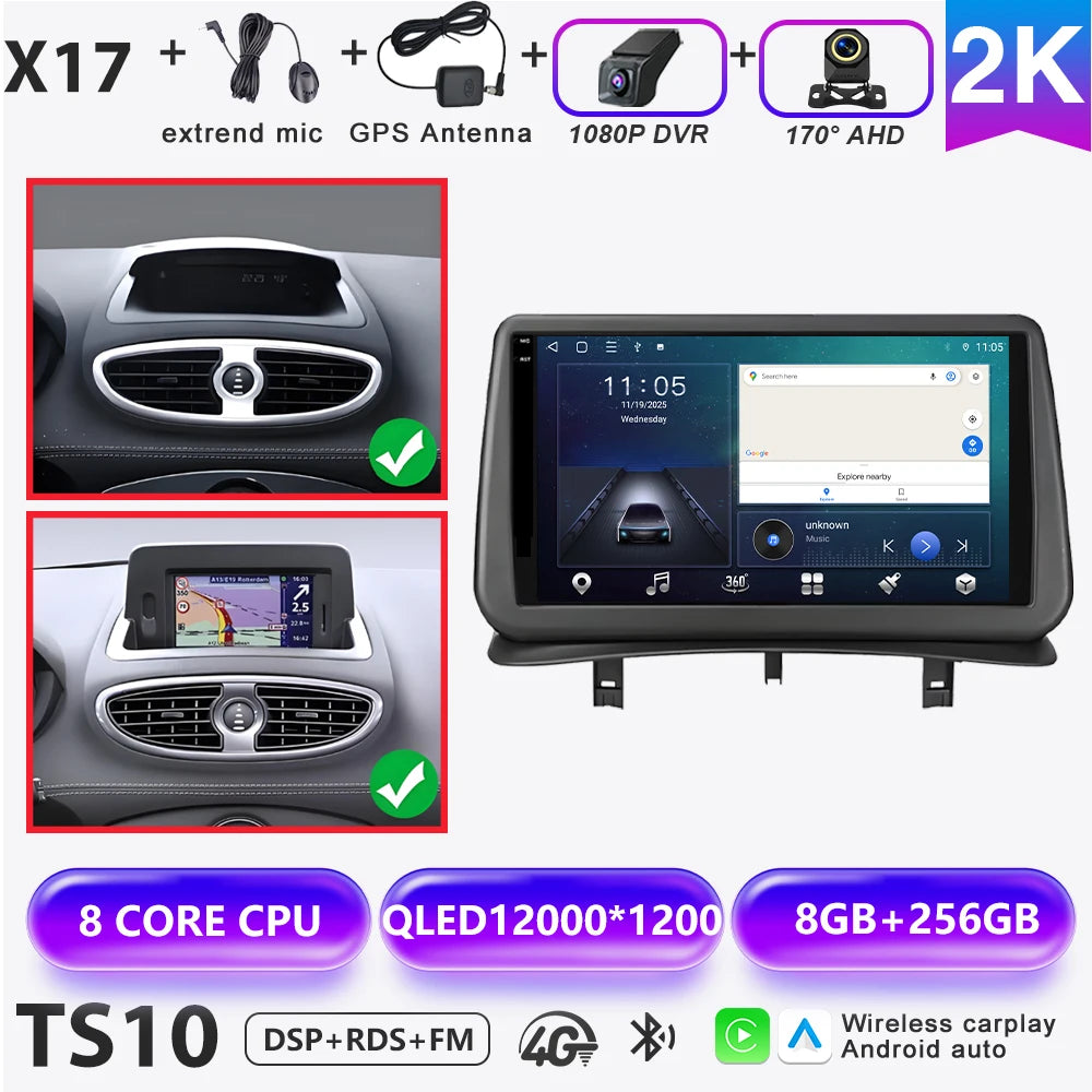 Renault Clio 3 Android 16 Car Multimedia Player with CarPlay - image 15