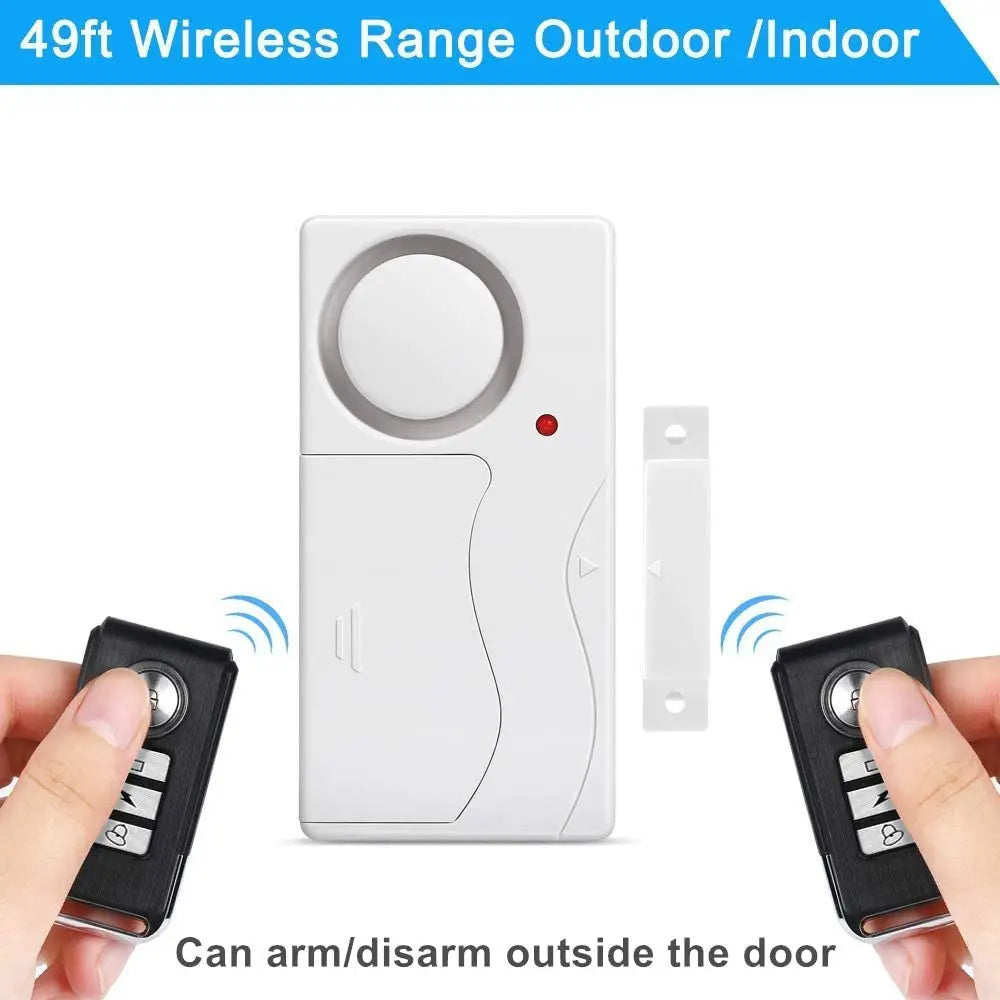 Wireless Door & Window Burglar Alarm Kit with Remote Control