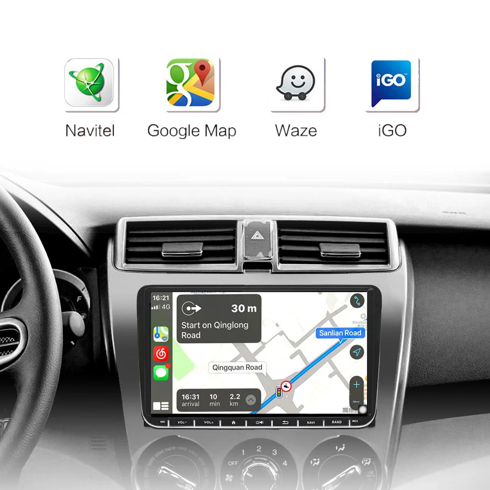 Android 16 2 Din 9'' Car Radio GPS CarPlay for VW Passat Golf MK5 MK6 - image 5