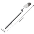 Automobile Repair Inspection Mirror Telescopic Mirror 360-Degree Rotating with LED Light Folding Elliptical Retractable Mirror
