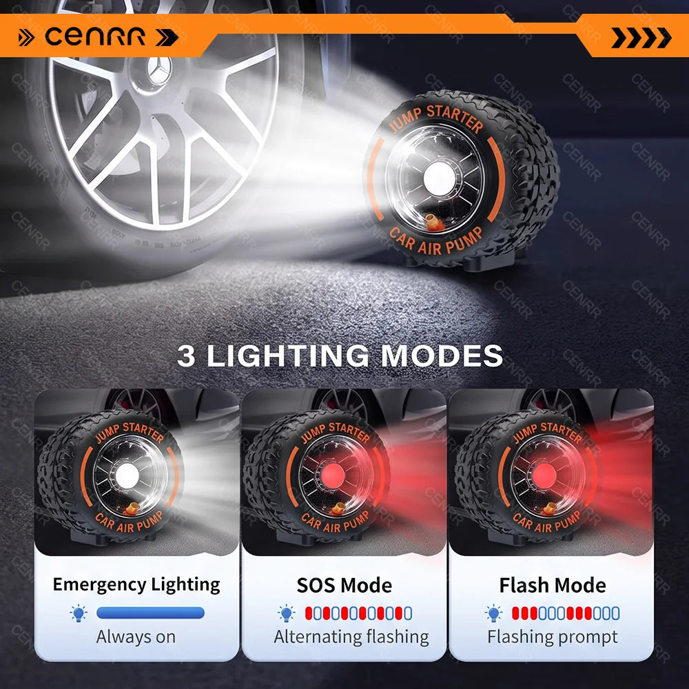 Tyre Design Car Tire Inflator Portable Air Pump Electric Air Pressure Injector Wireless Air Compressor Powerful Tyre Inflator