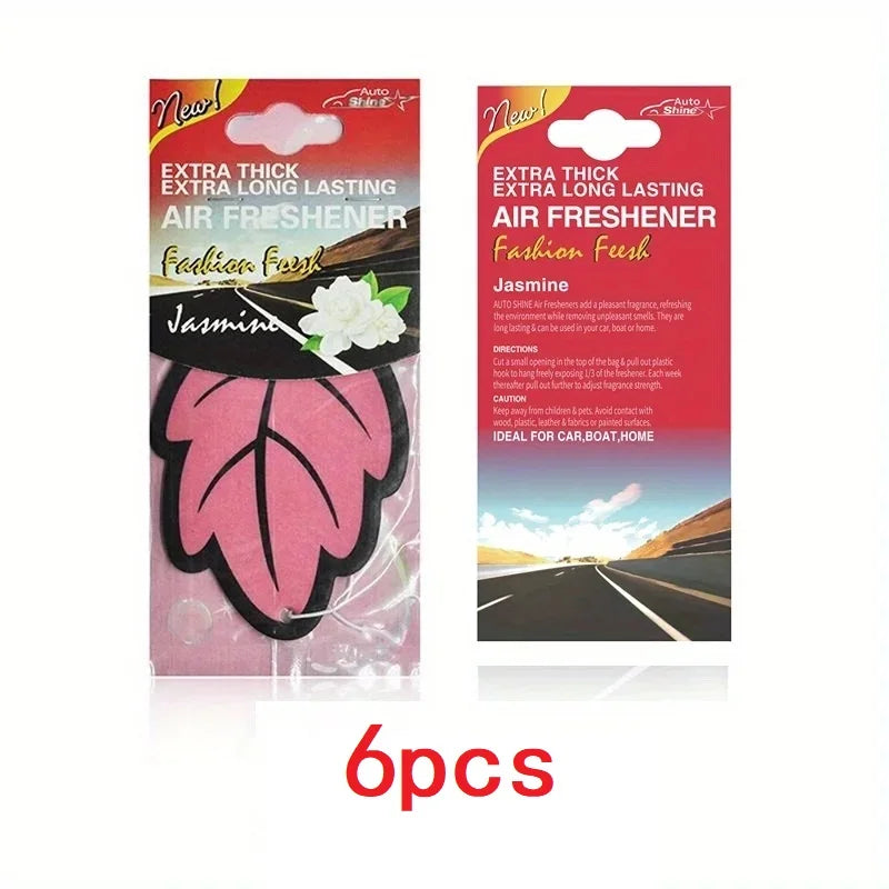 Vanilla Scented Paper Leaf Hanging Car Air Fresheners, 3-60 Pcs