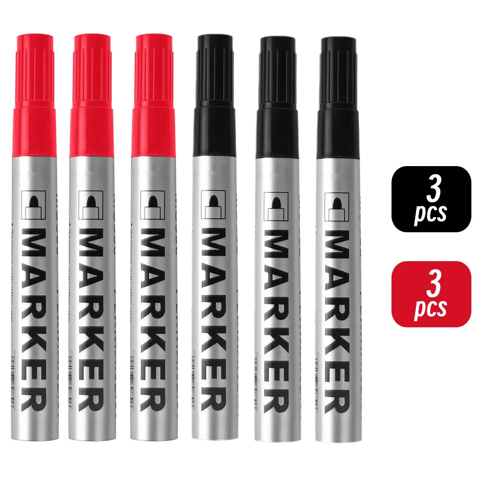 Permanent Paint Marker Pen, Waterproof Black, Quick-Drying for Tires