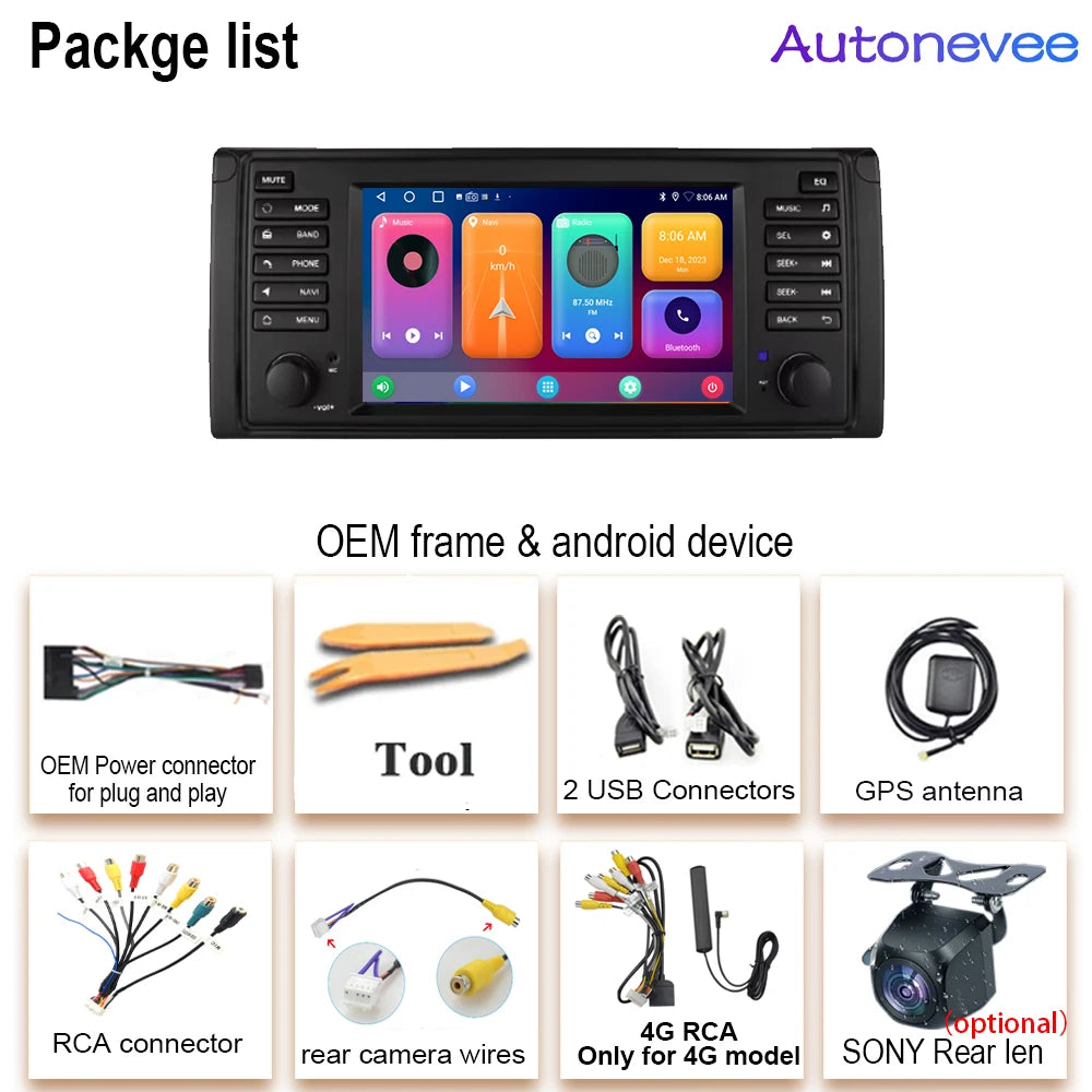 BMW 5 Series & X5 7'' Android Auto CarPlay Radio (1996-2003) - image 6