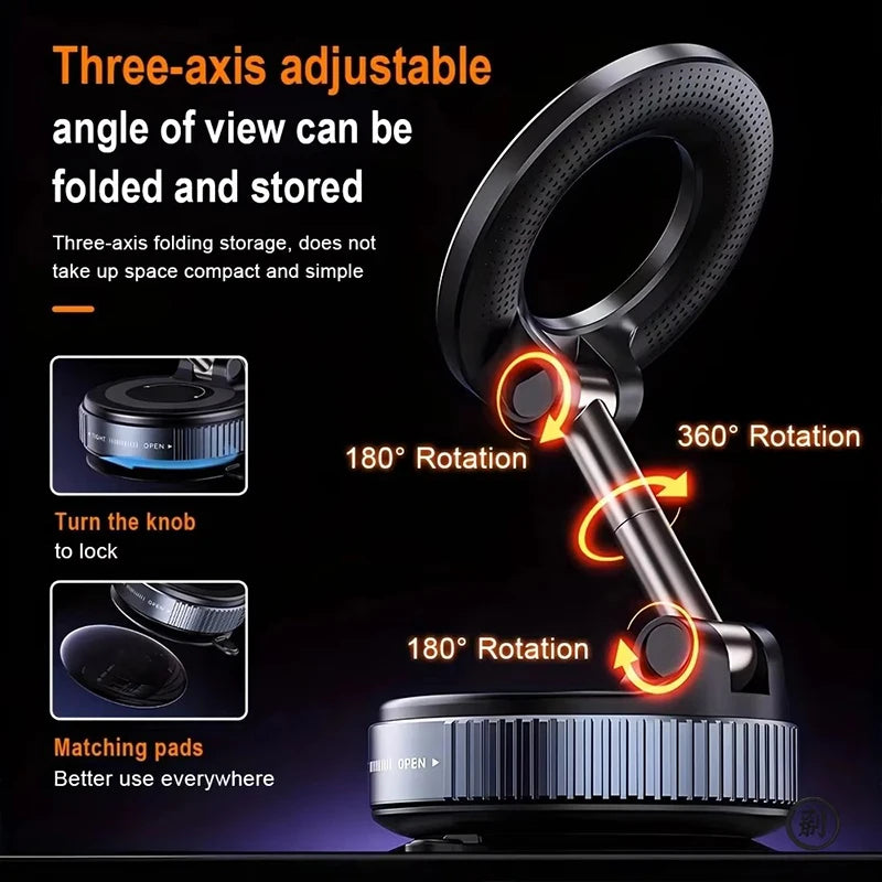 Magnetic Car Phone Holder - 360° Rotating Dashboard & Windshield Mount - image 4