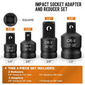 4-8PCS Impact Socket Adapter and Reducer Set, 1/4' 3/8' 1/2' Impact Adapter Set Breaker Bar Wrench Conversion Kit Mechanic Tools