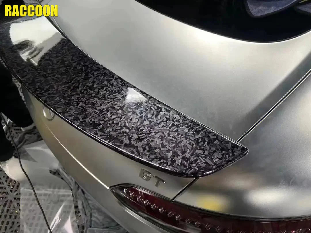 Glossy Silver Forged Carbon Vinyl Wrap Film for Car and Motorcycle - view 4
