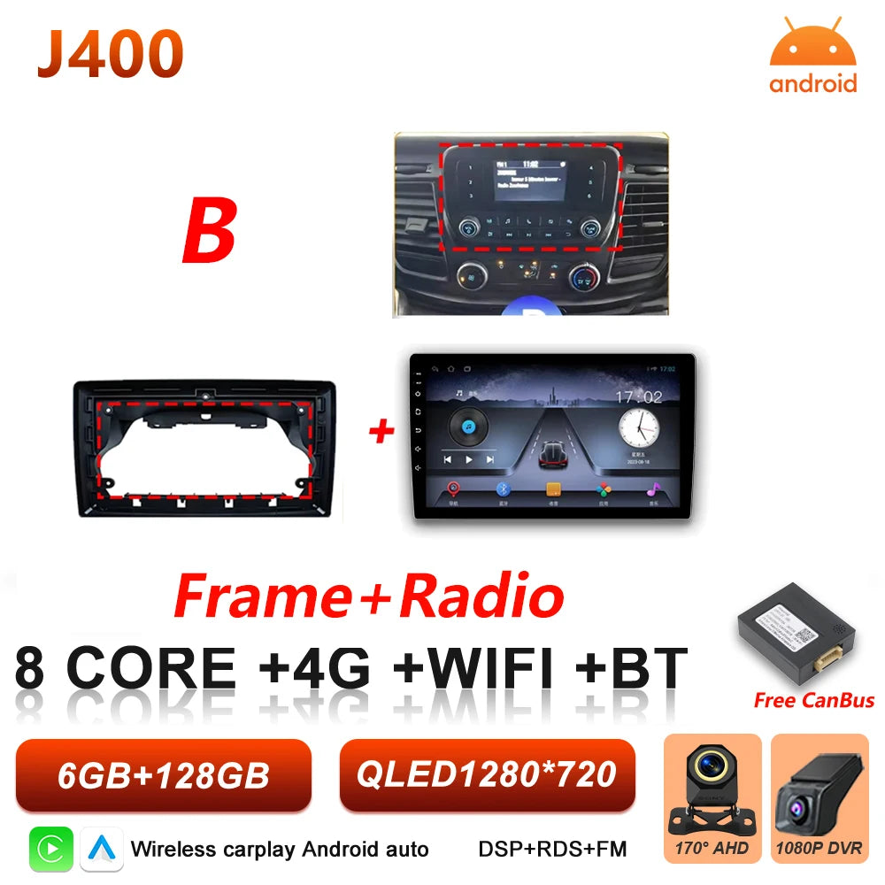 Android 16 Car Radio for Ford Transit Custom & V363 - Wireless CarPlay - image 11