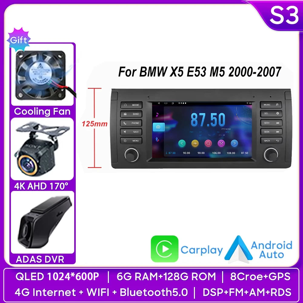 BMW 5 Series & X5 7'' Android Auto CarPlay Radio (1996-2003) - image 22