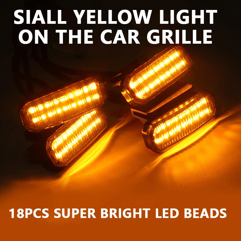 Toyota Fortuner Amber LED Grille Lights - Waterproof & Easy Install - image 4