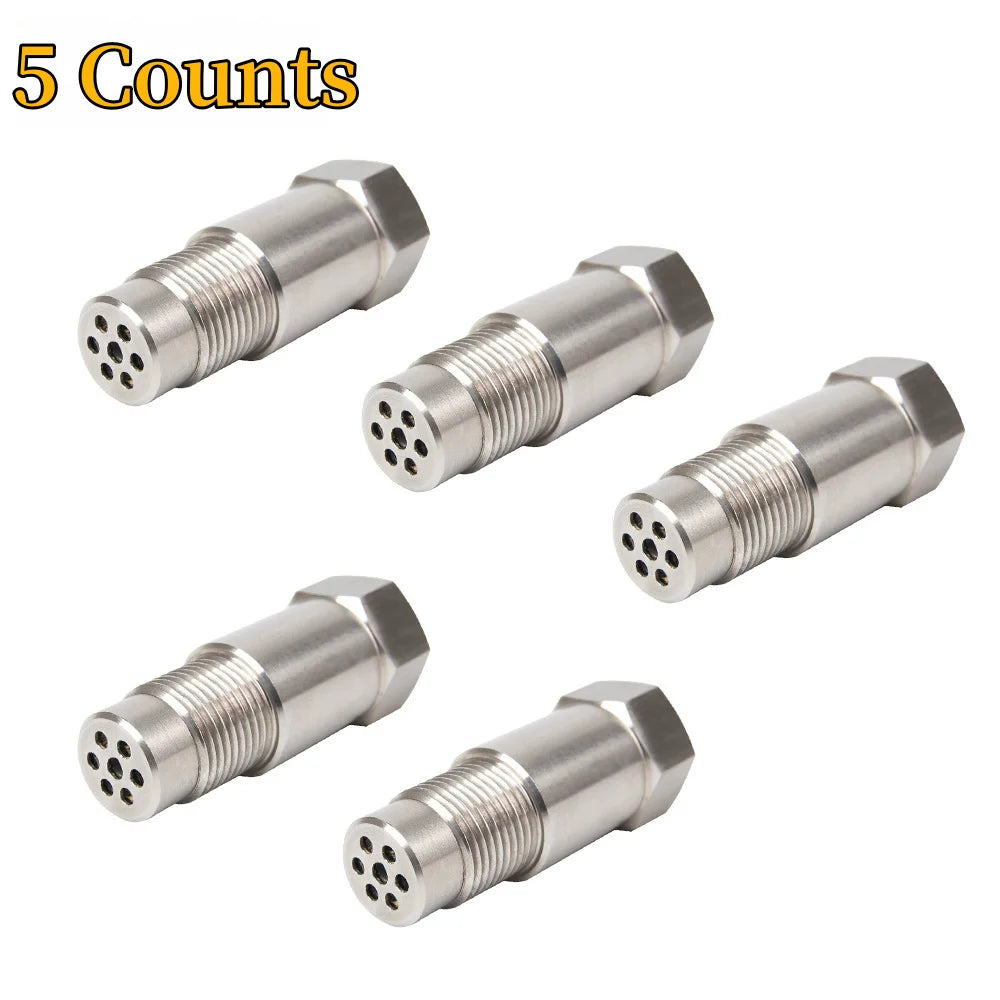 5PC Universal O2 Sensor Connector - Stainless Steel
