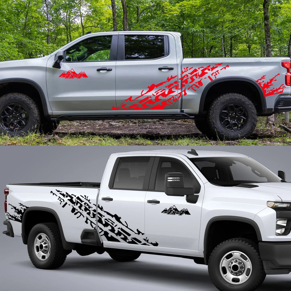 Mud Splash Side Door Graphic Stickers for Chevrolet Silverado