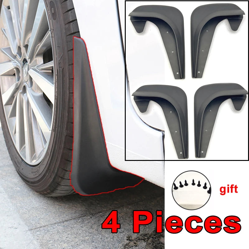 4pcs Set Car Tire Fender Universal Front Rear Wheel Mud Flaps Splash Guards MudFlaps with Screw Automobile Protector Accessories