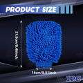 Plush Microfiber Car Wash Mitt Chenille Detailing Glove for Cars Trucks and Motorcycles