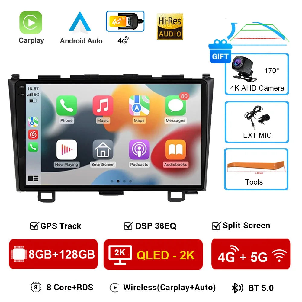 Android 16 Double Din Car Radio GPS for Honda CR-V 2007-2011 Bluetooth - image 8