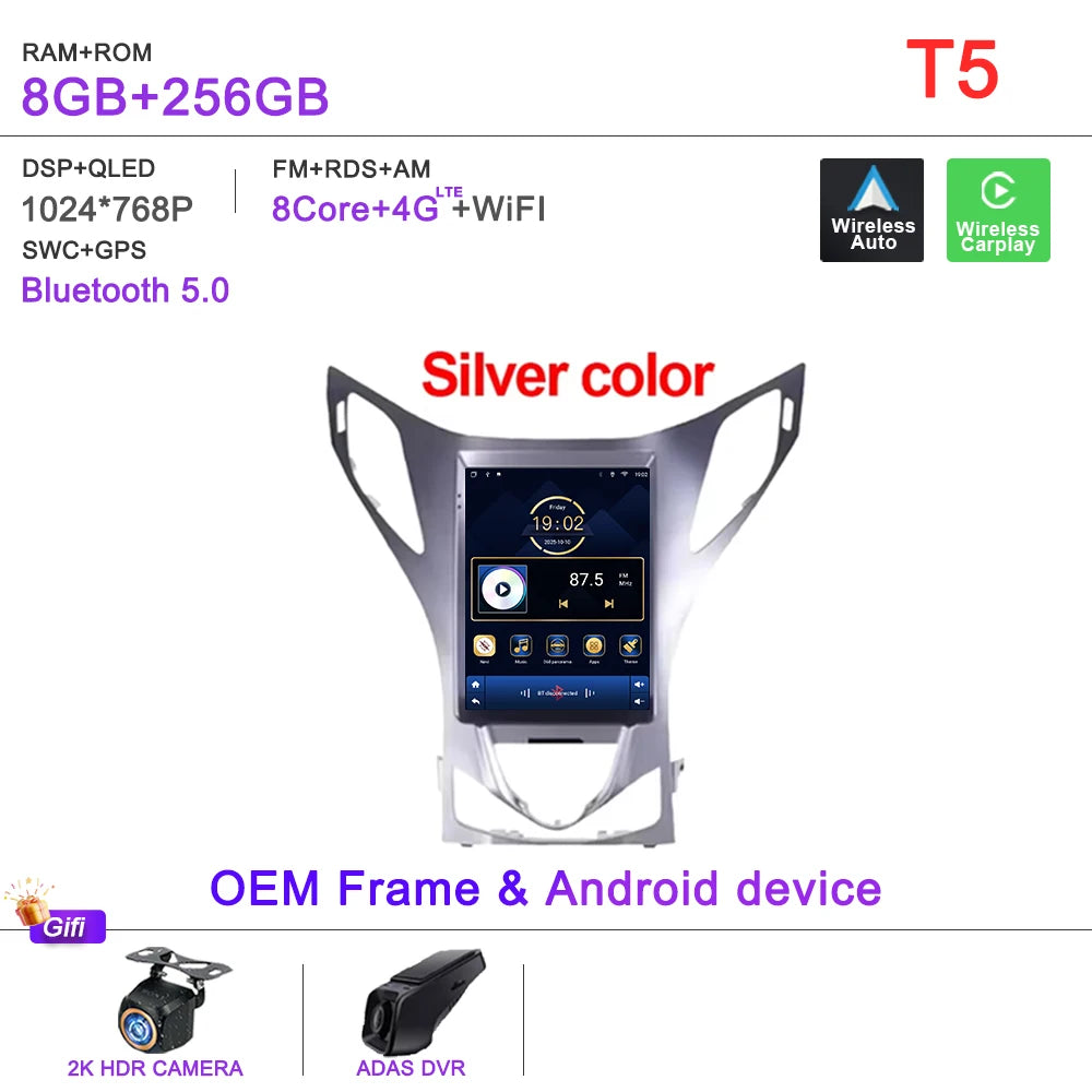 9.7" Android Car Multimedia Player GPS for Hyundai Azera - image 14