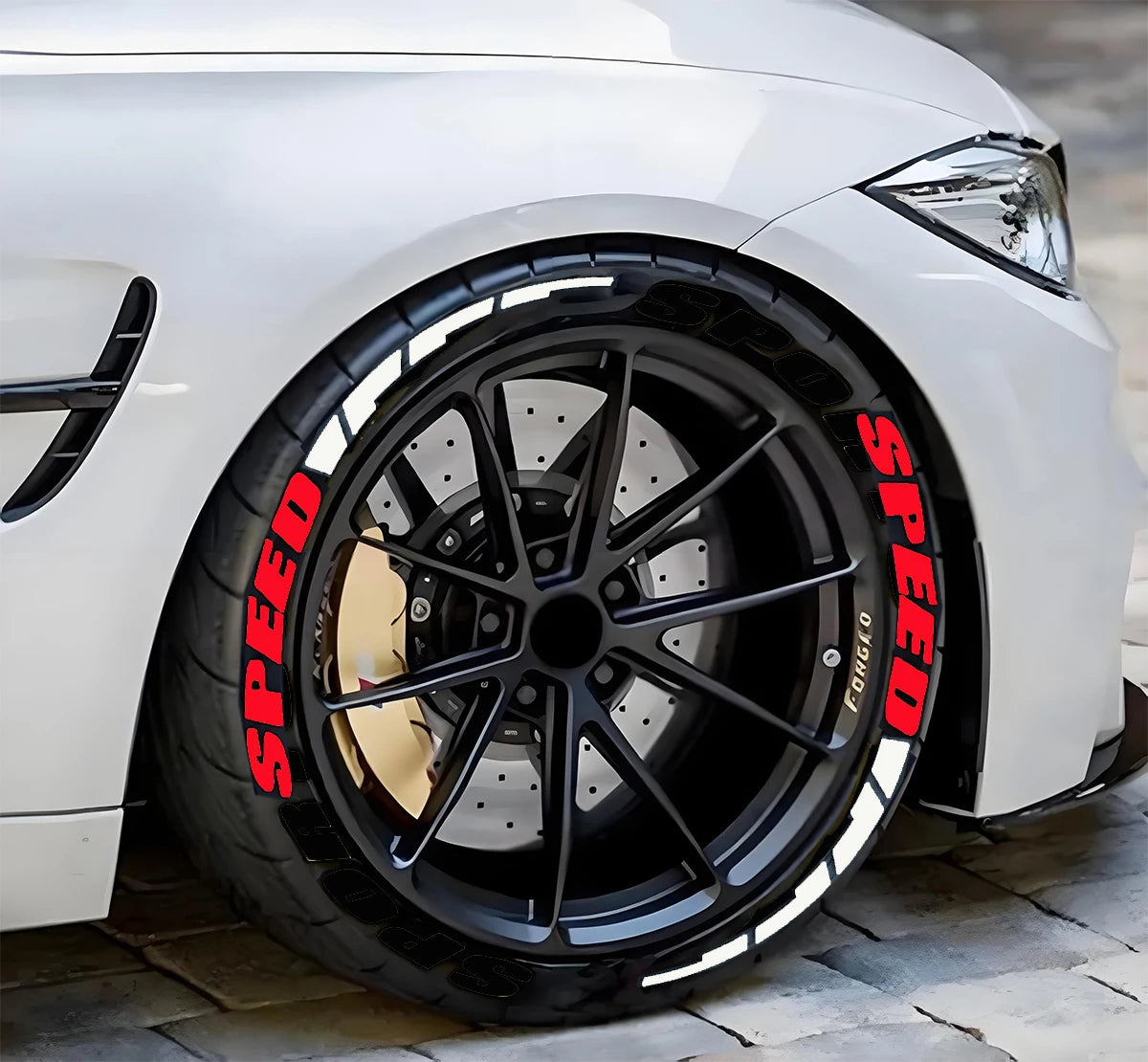 SPEED 3D Tire Lettering Stickers for Car and Motorcycle Wheels
