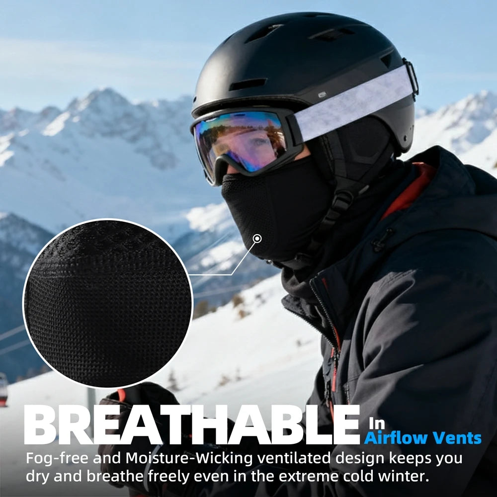 Winter Motorcycle Balaclava Full Face Mask Thermal Scarf Outdoor Sports Ski Motorbike Cycling Helmet Liner Hood Cap Neck Warmer