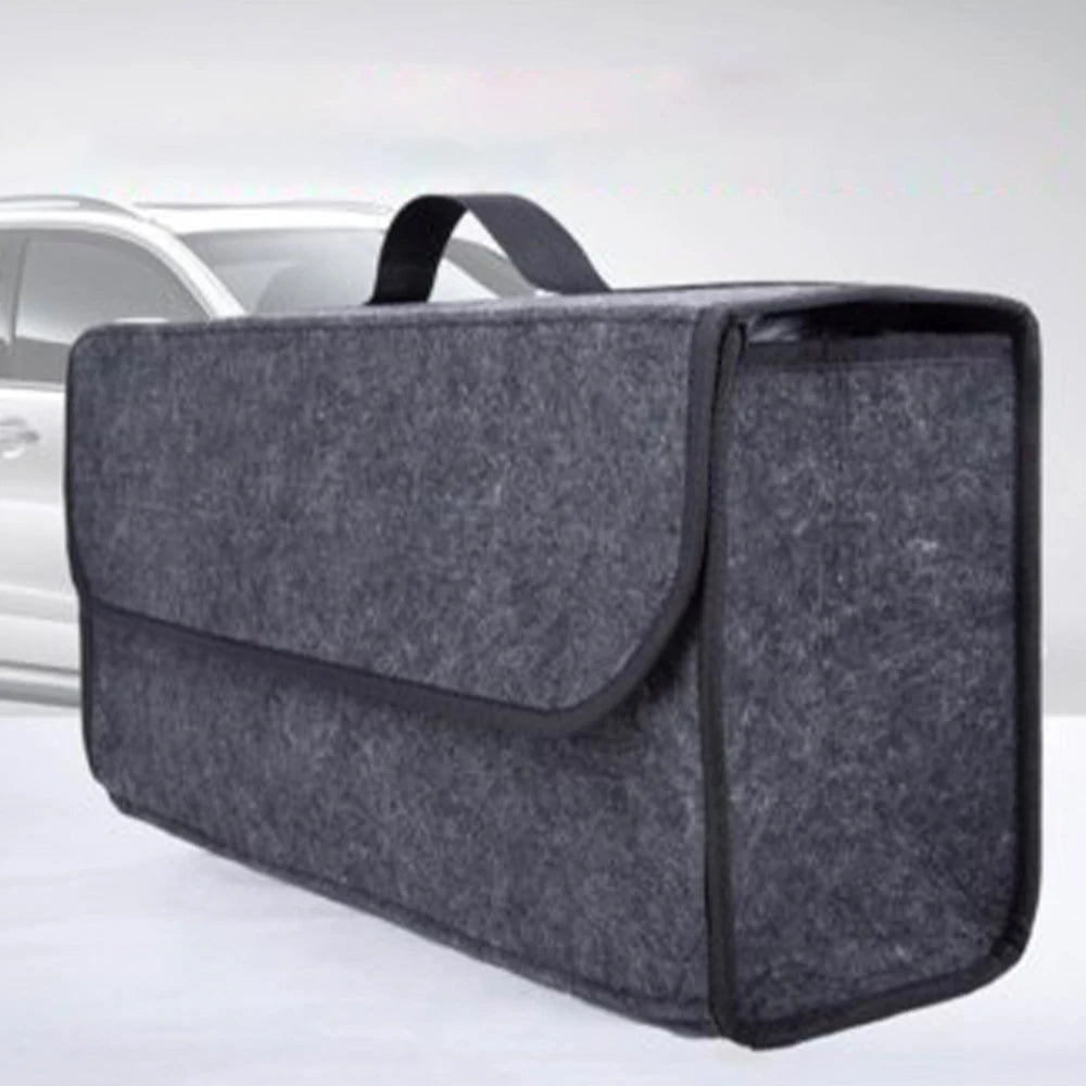 Foldable Felt Car Trunk Organizer Bag with Compartments