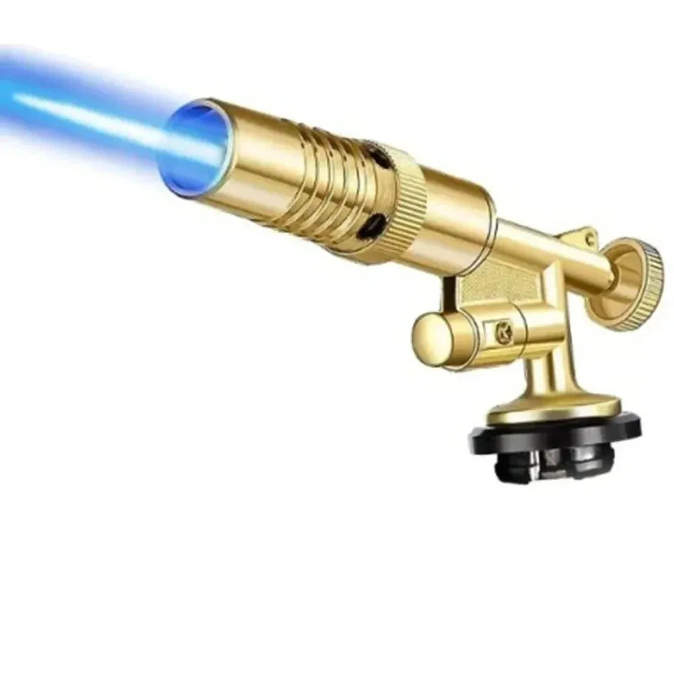 Portable Gold Copper Gas Welding Torch High Temperature Flame BBQ Cooking Brazing Tool for Outdoor Heating And Metal Joining