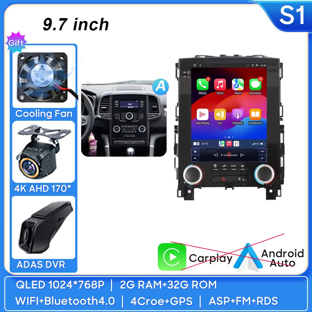 9.7" Android Auto Car Stereo for Renault Koleos Megane Talisman - image 24