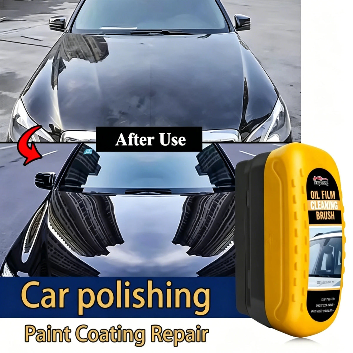 Car Glass Cleaner Brush for Windshield Oil Film Removal - view 5