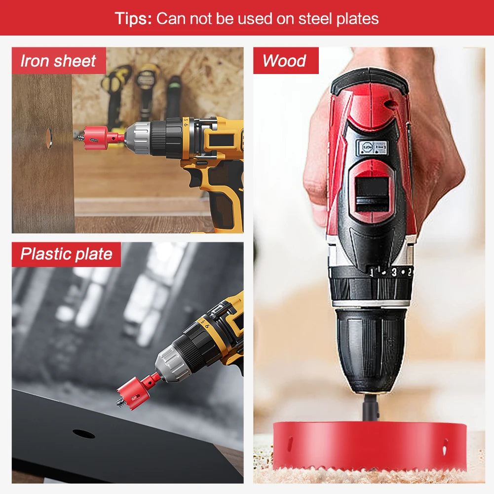 M42 Bi-Metal Hole Saw Set 15-200mm - Wood, Metal, Pipe Cutter - image 5