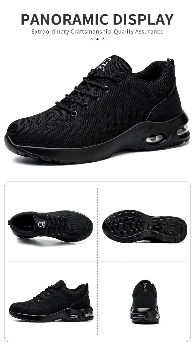 Men's Steel Toe Anti-Smash Work Sneakers & Tactical Boots - image 12