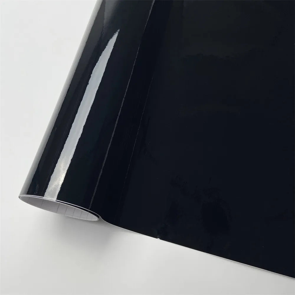 Gloss Piano Black Vinyl Wrap Film for Car Trim and Mirrors