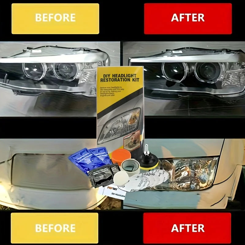 Headlight Restoration Polishing Kit