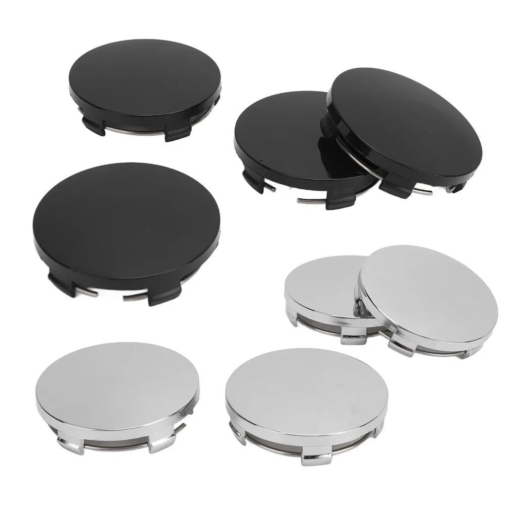 60mm ABS Snap-In Wheel Center Caps, Universal 4-Pack - image 3
