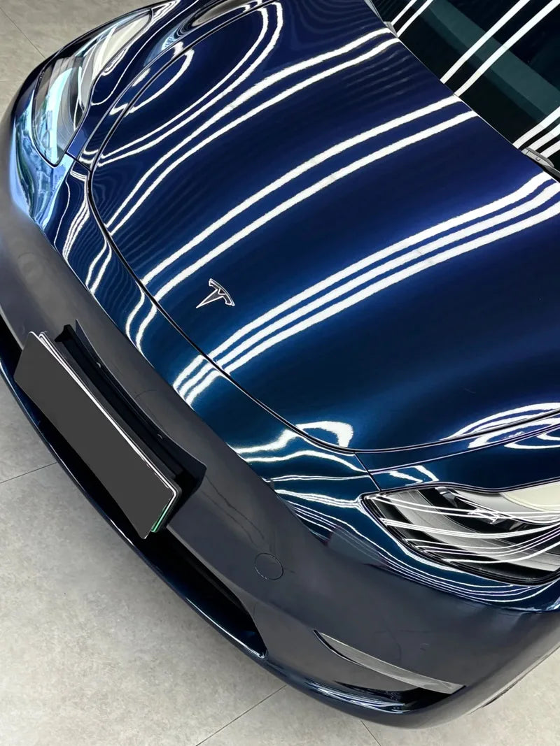 Midnight Blue Metallic Car Vinyl Wrap - Gloss Finish - image 6