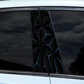 Geometric Honeycomb Pattern B-Pillar Sticker Pair for Cars