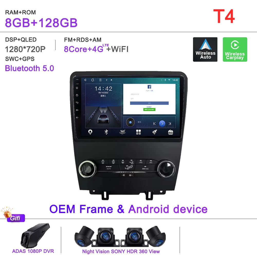 Ford Mustang 10-Inch Android CarPlay GPS Player (2010-2014) - image 15