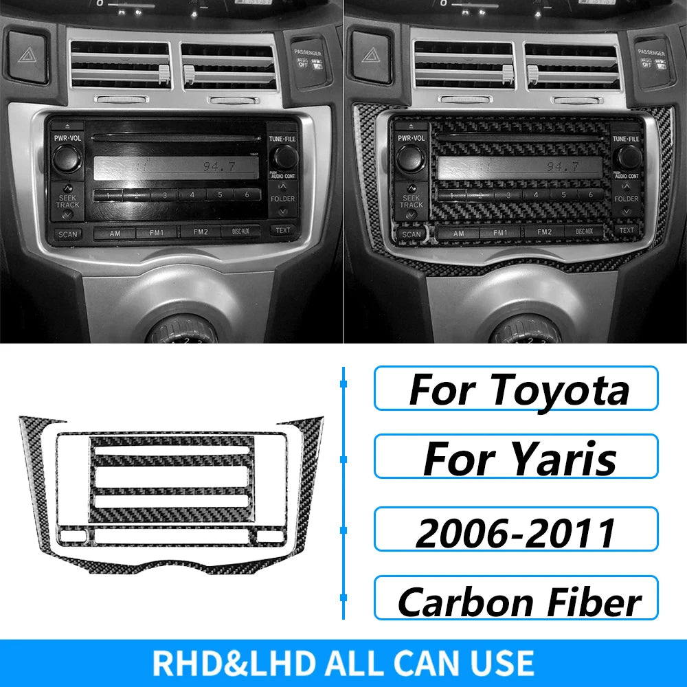 Carbon Fiber Gear Shift Panel Cover Trim for Toyota Yaris 2006-2011 - image 41