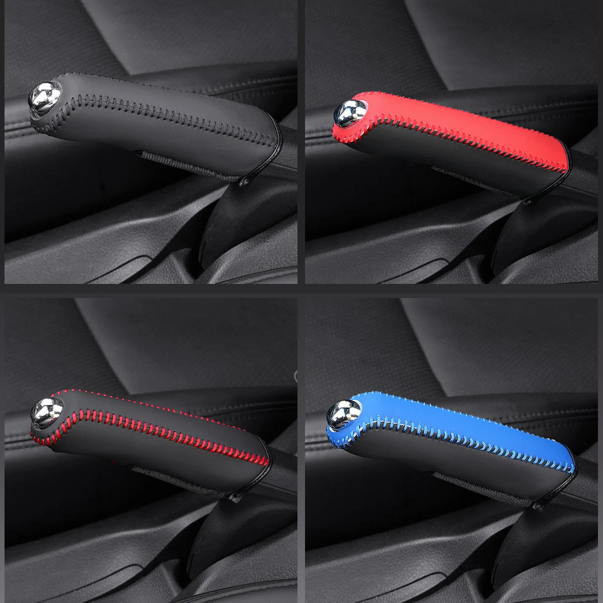 Car Artificial Leather Handbrake Cover Protective Sleeve Hand Brake Protection Car Interior Accessories