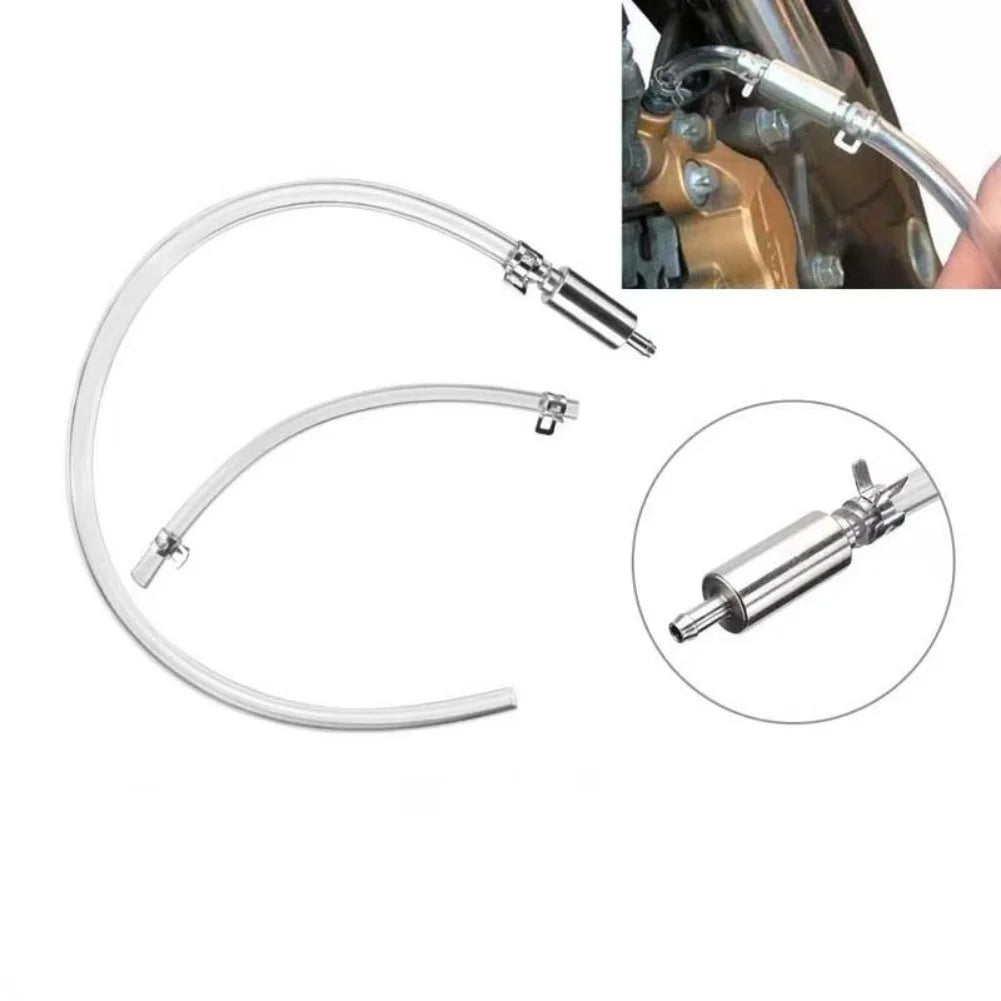 Clear Oil Extraction Pipe Brake Bleeder Kit One-Way Check Valves Quick-Connect Brake Bleeder Hose