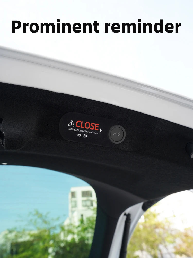 Electric Tailgate Warning Decal for Model Y and Model 3