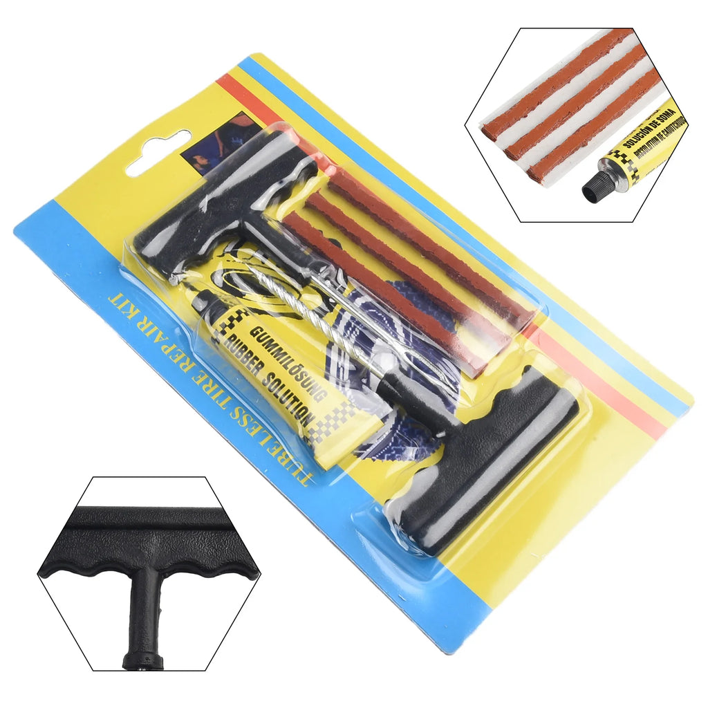 Tubeless Tire Puncture Repair Kit Suitable for Cars Vans and Motorbikes