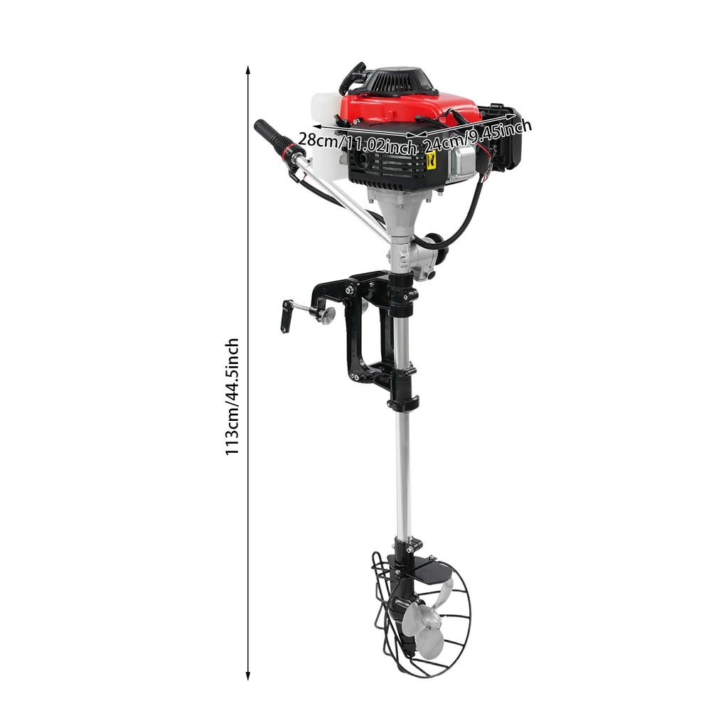 4.0HP Four-Stroke Outboard Motor with Propeller Guard
