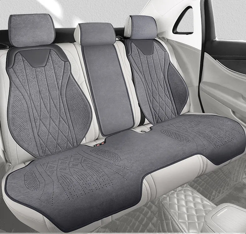 Perforated Suede-Finish Car Seat Covers, Single, Pair or Rear