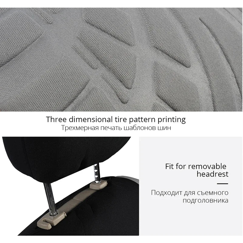 2/5PCS Car Seat Covers Set Universal Fit Most Car Covers with Tire Detail Suitable for Independent Seat Covers Protecting Seats