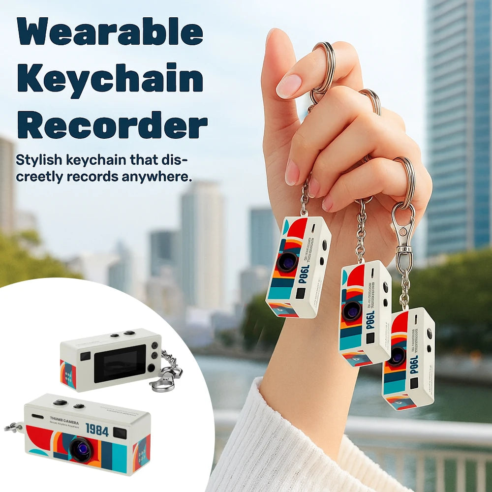 Mini 1080P HD Keychain Camera, Retro Portable Video Recorder - image 2