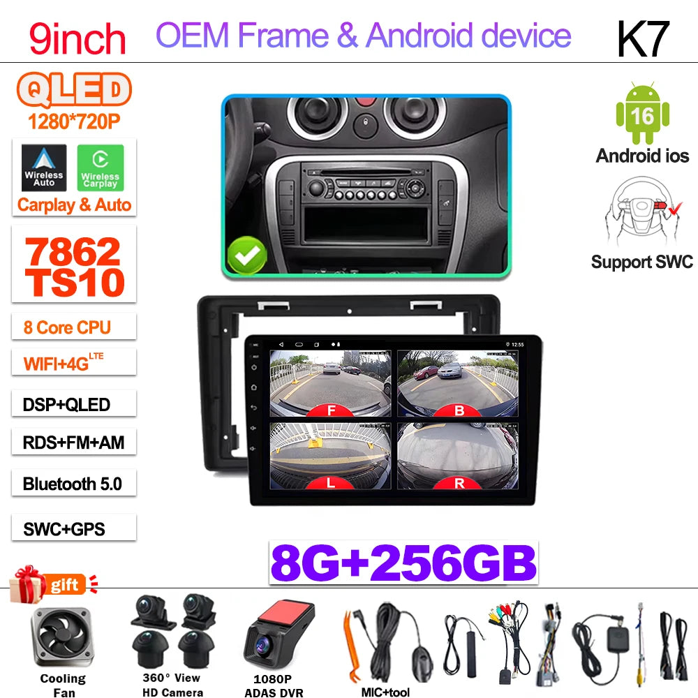 Android Car Stereo for Citroen C2 C3 2001-2010 GPS Navigation CarPlay - image 15