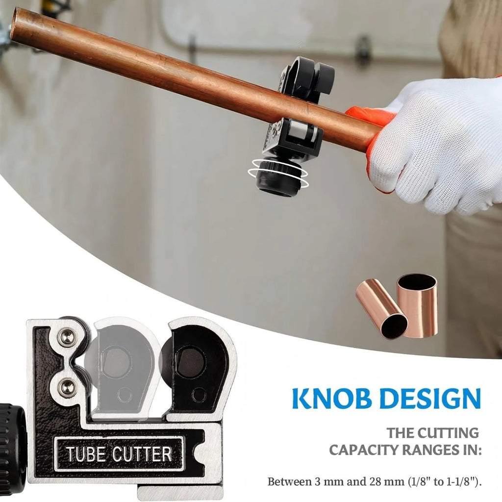 Pipe Cutter 1/8 to 1-1/8 inch (3-28mm) Tube Cutter Tool for Copper Pipe Stainless Steel Tubing Metal  Plastic Brass