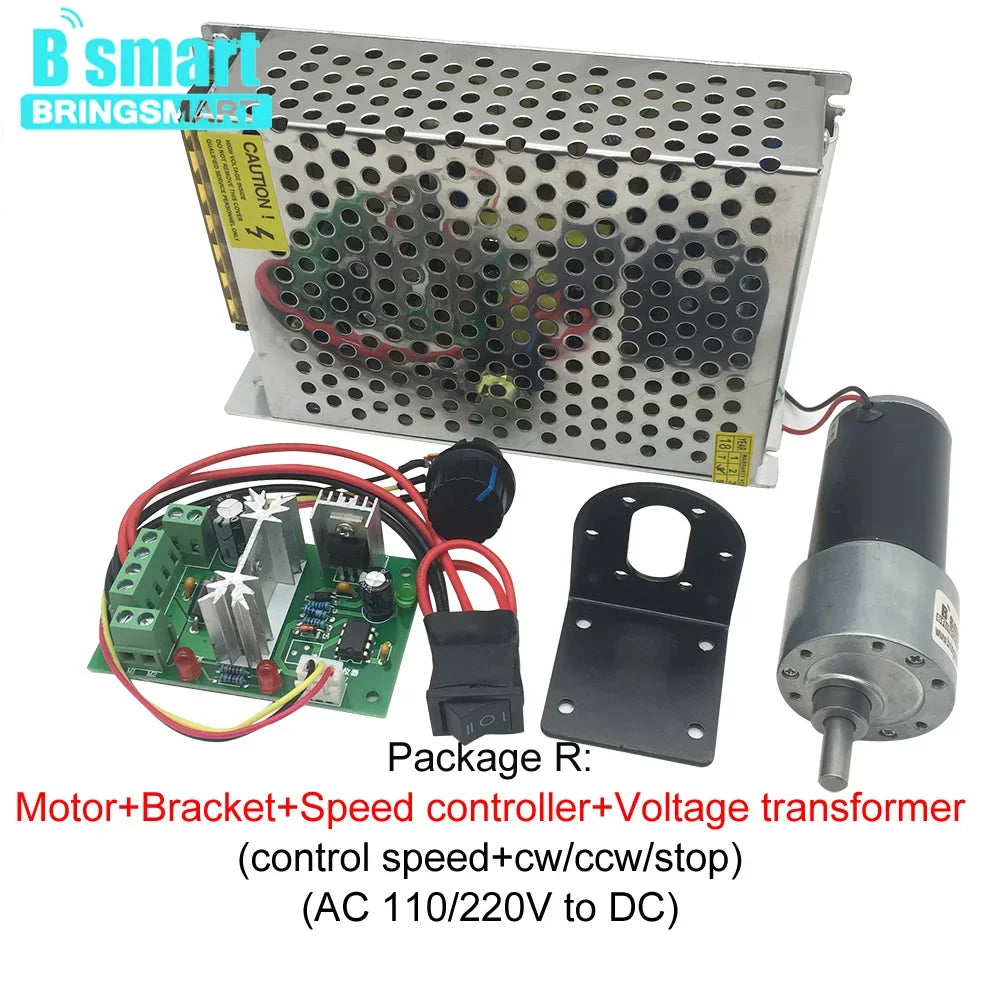 12V/24V DC Gear Motor, High Torque Reversible Reduction Motor