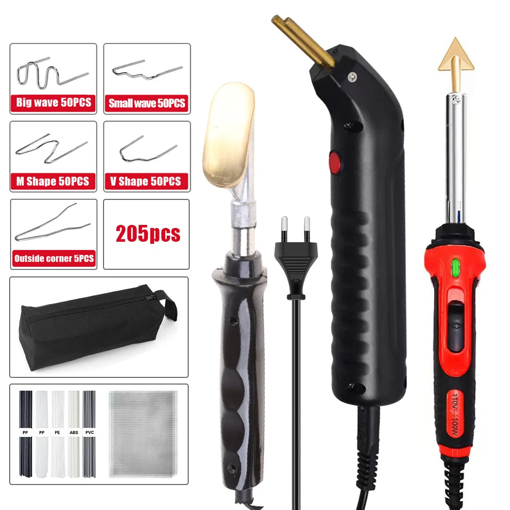 Plastic Welder Repair Hot Stapler Car Bumper Repair Tool Kit With Soldering Iron& Storage Bag For Car Bumper Kayaks Crack Repair