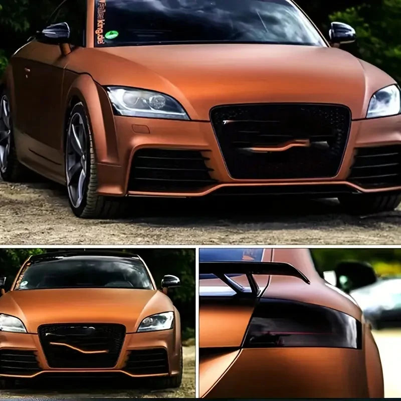 Matte Metallic Copper Brown Vinyl Wrap Roll Self-Adhesive Car Decal - image 2