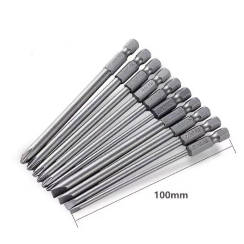 Screwdriver Set Strong Magnetic Batch Head Steel Slotted Phillips Screw Driver Bits Car Repair Utility Electric Tool Accessories