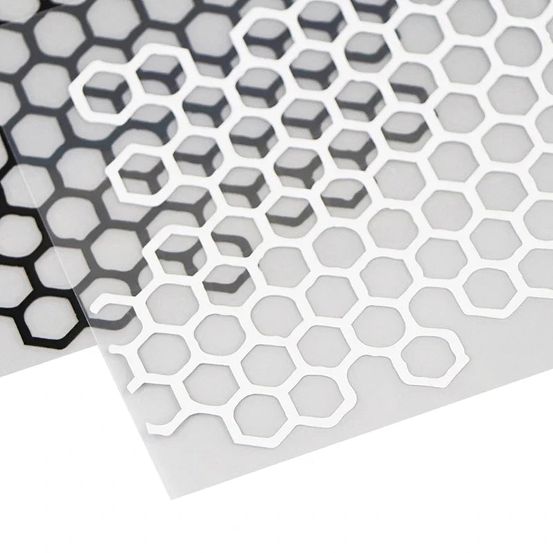 Honeycomb Motorcycle Helmet Decal, Waterproof Vinyl Sticker - view 10